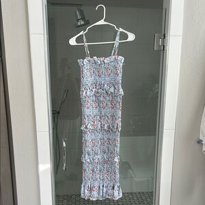 Floral Smocked Ruffle Dress